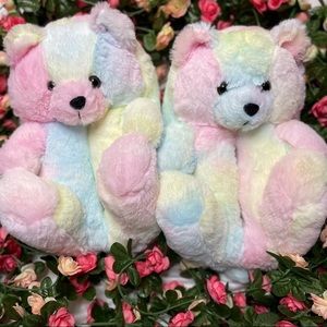Teddy Bear slippers cotton candy slippers
